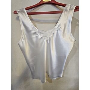 Escapades Cream Satin Cami Size Large Vintage